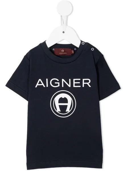 Aigner Kids футболка с логотипом
