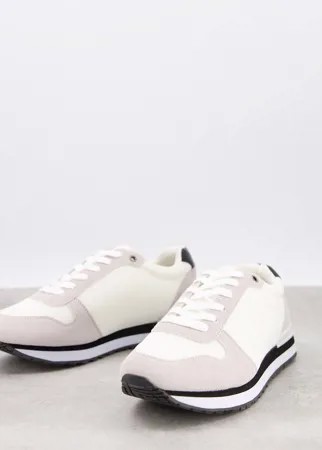Белые кроссовки в стиле ретро с многоцветной отделкой Rule London-Белый