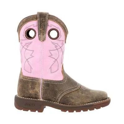 Rocky Legacy 32 8  Square Toe Cowboy Youth Girls Brown, Pink Casual Boots RKW04