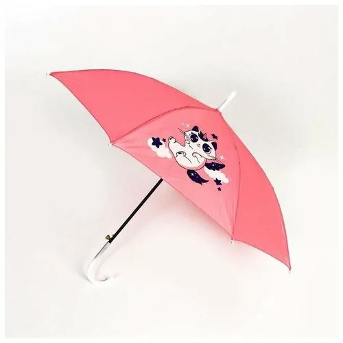 Зонт-трость Funny toys, полуавтомат, розовый