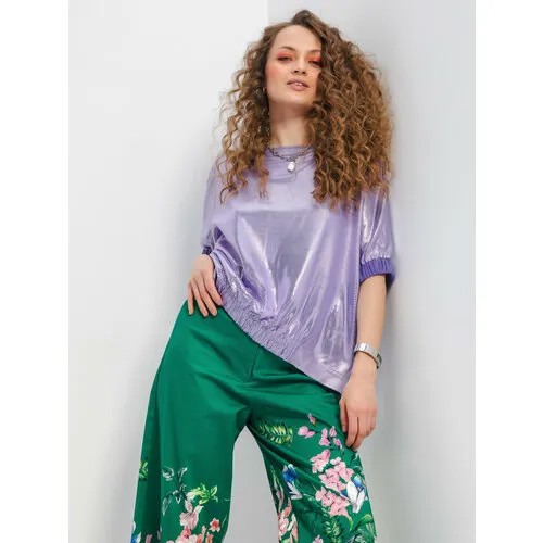 Блуза ARTWIZARD, размер 170-(96-100)-(104-108)/ L/ 48-50, фиолетовый