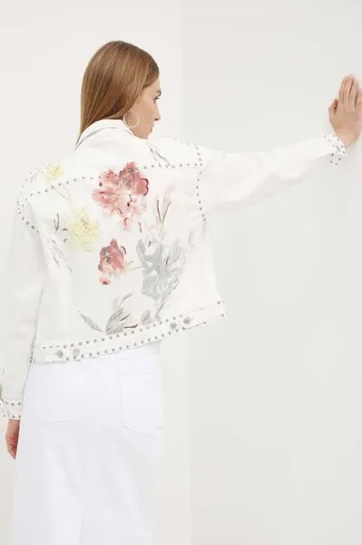 Джинсовая куртка Guess, белый