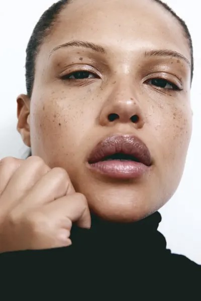 Блуза с воротником-поло H&M, черный