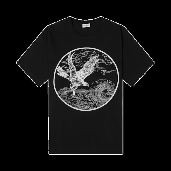 Футболка Dries Van Noten Hertz Regular Eagle 'Black', черный