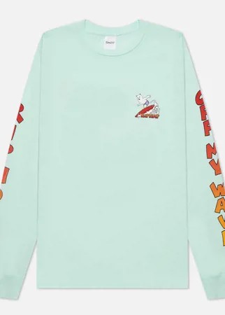 Мужской лонгслив RIPNDIP Off My Wave, цвет зелёный, размер S
