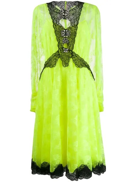 Christopher Kane кружевное платье с кристаллами