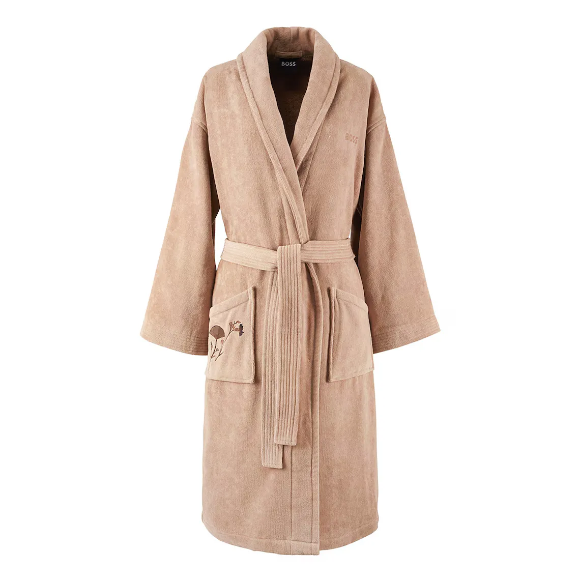 Хлопковый халат 400 гр/м2 Midnight Flower Hugo Boss, разноцветный