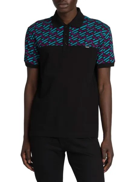 Поло La Greca Pique Versace, цвет Teal Multi
