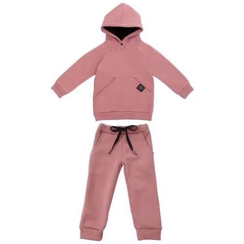 Костюм детский Amarobaby Mono ( худи и брюки), футер 360гр с начесом, розовый, размер 104