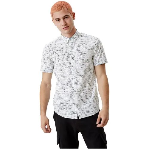 Рубашка Q/S by s.Oliver, отложной воротник, короткий рукав, размер XS, белый