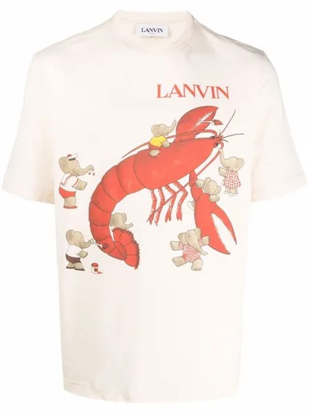 LANVIN футболка с короткими рукавами и графичным принтом
