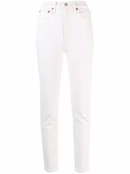 RE/DONE укороченные джинсы Comfort Stretch, белый