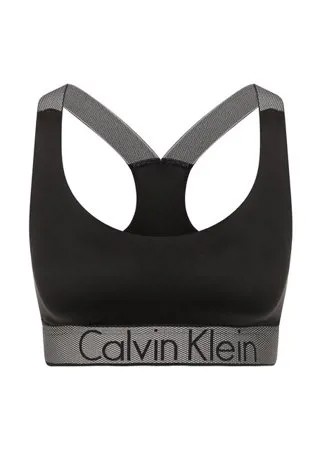 Однотонный бюстгальтер с логотипом бренда Calvin Klein