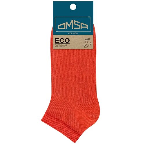 Мужские носки Omsa, 1 пара, укороченные, нескользящие, размер 45-47, оранжевый