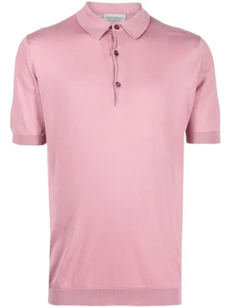 John Smedley рубашка поло тонкой вязки, розовый