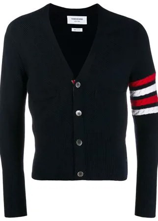 Thom Browne кардиган с V-образным вырезом и полосками 4-Bar