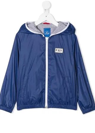 Fay Kids куртка с капюшоном и логотипом