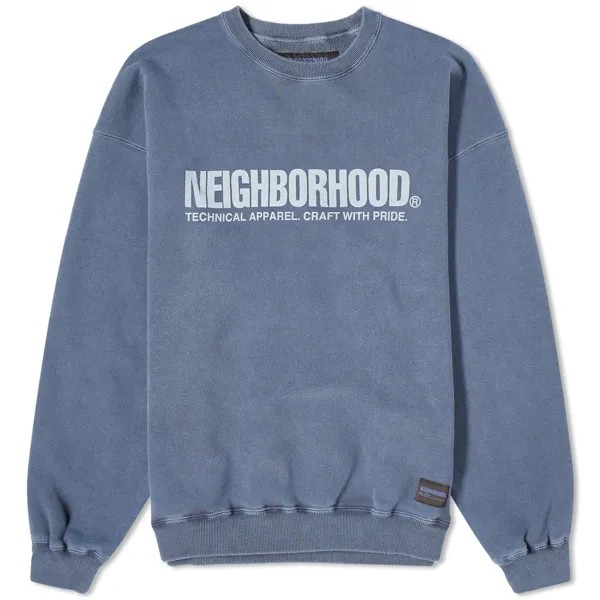 Свитер Neighborhood Pigment Dyed Crew, темно-синий