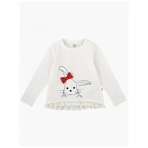 Лонгслив для девочек Mini Maxi, модель 3836, цвет белый, размер 92