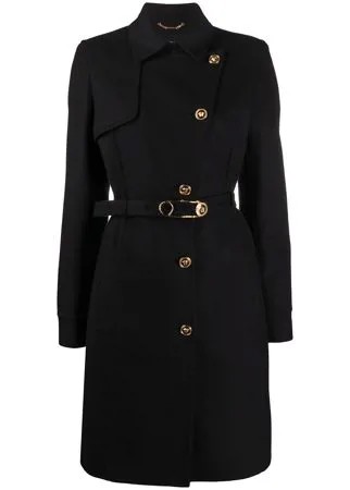 Versace пальто на пуговицах с декором Medusa и Safety Pin
