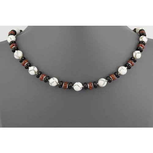 Бусы Minera, оникс, агат, сердолик, длина 47 см.
