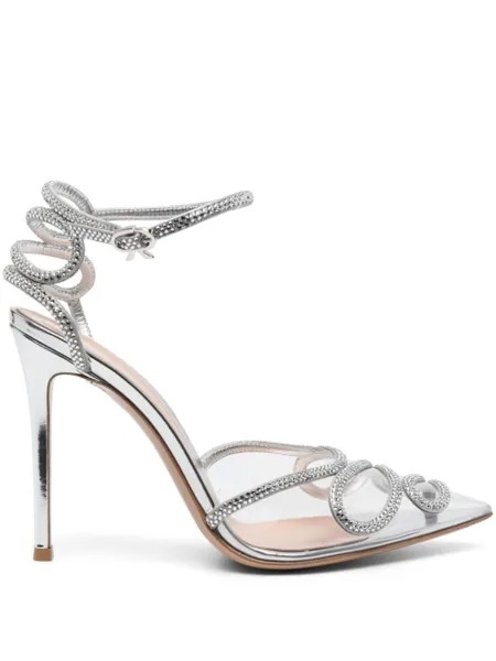 Gianvito Rossi туфли с кристаллами, серебристый