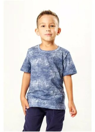 Футболка 5+ Деним, 128 р., фиолетовая