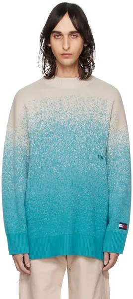 Сине-бежевый свитер с эффектом омбре Tommy Jeans
