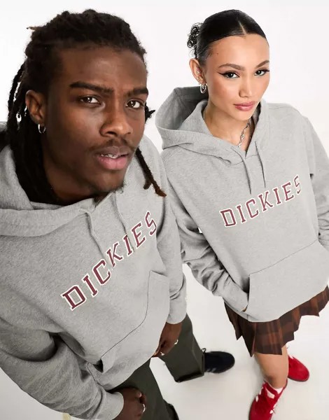 Серая толстовка Dickies melvern с вышитым логотипом