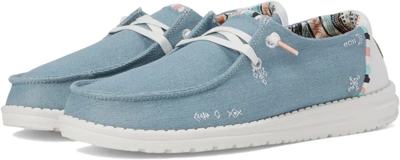 Кроссовки Wendy Boho Slip-On Casual Shoes Hey Dude, цвет Light Denim 1