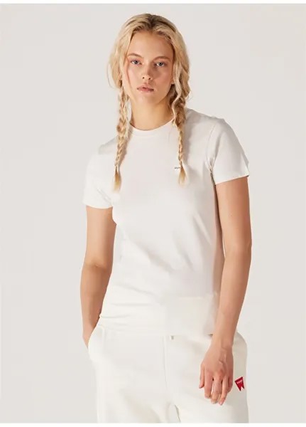 Белая женская футболка с круглым вырезом Wrangler