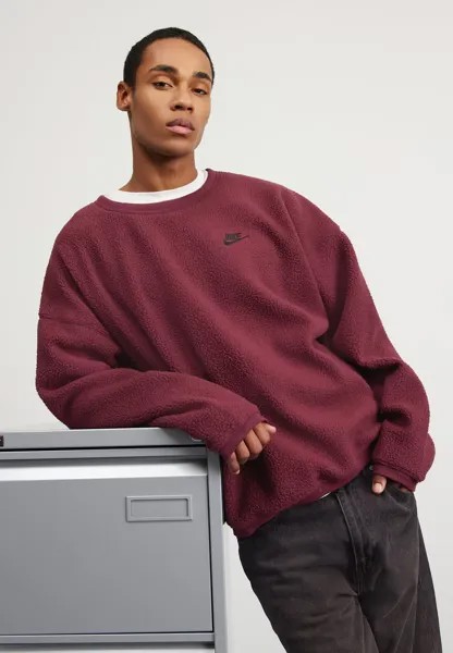 Толстовка из флиса CLUB WINTER CREW Nike, темно-бордовый/черный