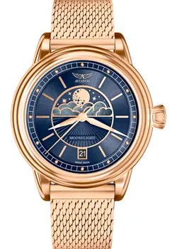 Швейцарские наручные  женские часы Aviator V.1.33.2.256.5. Коллекция Douglas MoonFlight