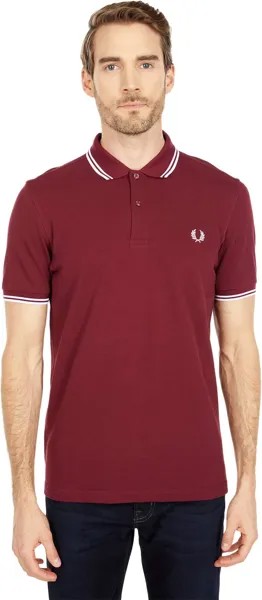 Рубашка-поло Twin Tipped Shirt Fred Perry, цвет Port
