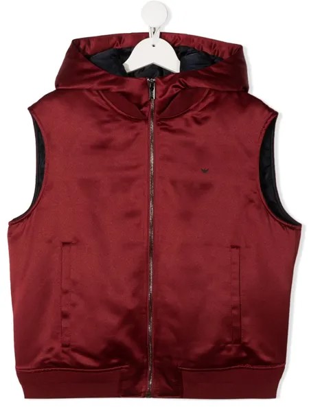 Emporio Armani Kids жилет с вышитым логотипом