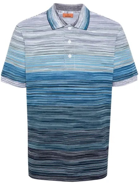 Missoni рубашка поло из ткани пике, синий