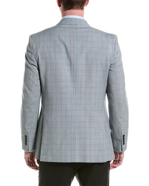 Костюмный пиджак классического кроя из смесовой шерсти Brooks Brothers, серый