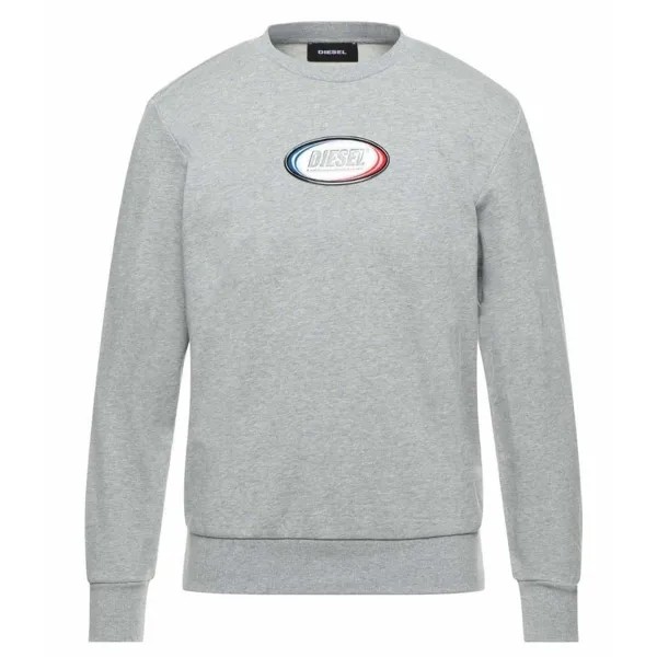 Серый свитер с логотипом бренда S-Girk-N85 Diesel, серый