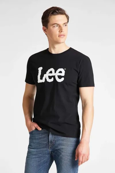 Футболка мужская Lee WOBBLY LOGO TEE черная S