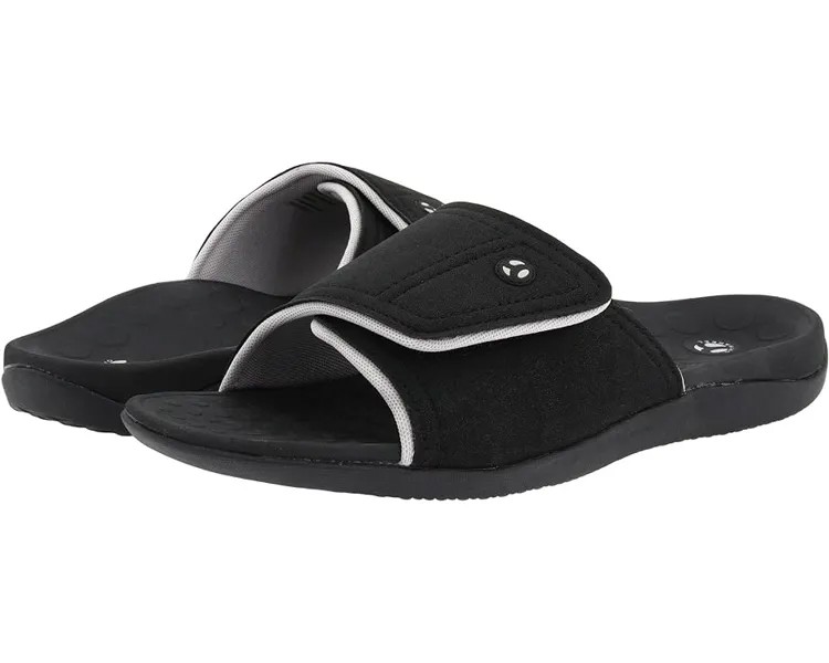 Сандалии VIONIC Kiwi Slide Unisex, цвет Black/Grey