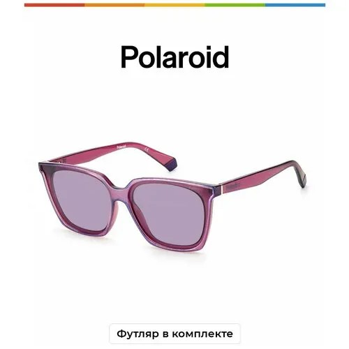 Солнцезащитные очки Polaroid Polaroid PLD 6160/S S1V KL PLD 6160/S S1V KL, розовый, фиолетовый