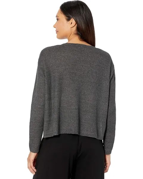 Свитер Eileen Fisher Organic Linen Delave Round Neck Pullover, цвет Slate