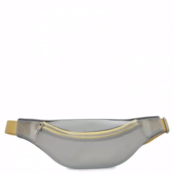 Поясная сумка женская Calzetti TRANSPARENT BELT BAG NEW, светло-серый/желтый