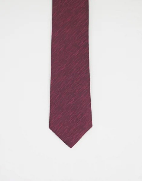 Однотонный бордовый галстук French Connection-Красный