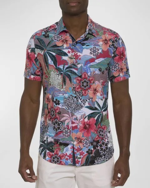 Мужская рубашка Pennisula с коротким рукавом Robert Graham