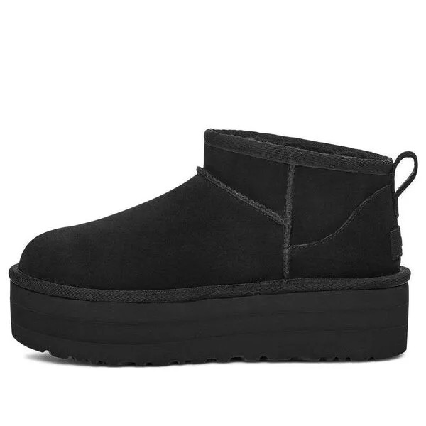 Зимние ботинки классические ультра мини платформа Ugg, черный