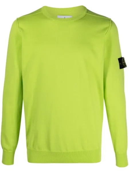 Stone Island джемпер с нашивкой Compass, зеленый
