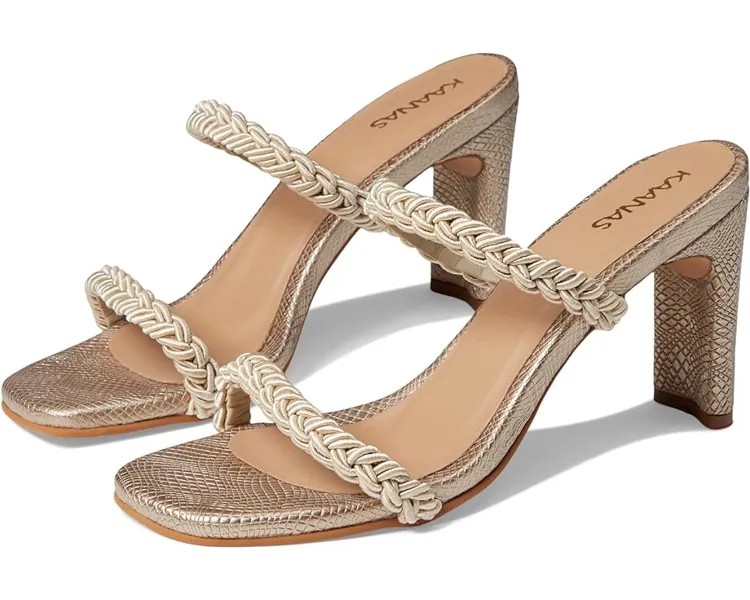 Туфли KAANAS Ariana Braided Heel, цвет Champagne