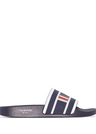 Thom Browne шлепанцы с полосками RWB