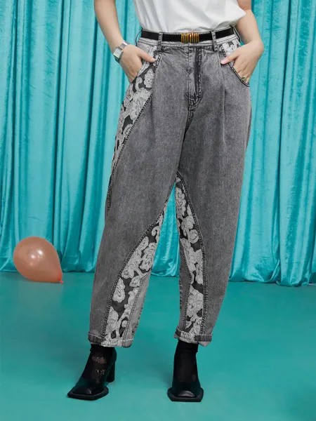 IRINACH442 весна лето 2021 оригинальный дизайн Новые поступления кружевные лоскутные винтажные джинсы для женщин